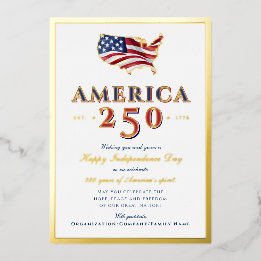 America 250 Map Semiquincentennial Patriotic Blue