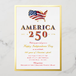America 250 Map Semiquincentennial Patriotic Red