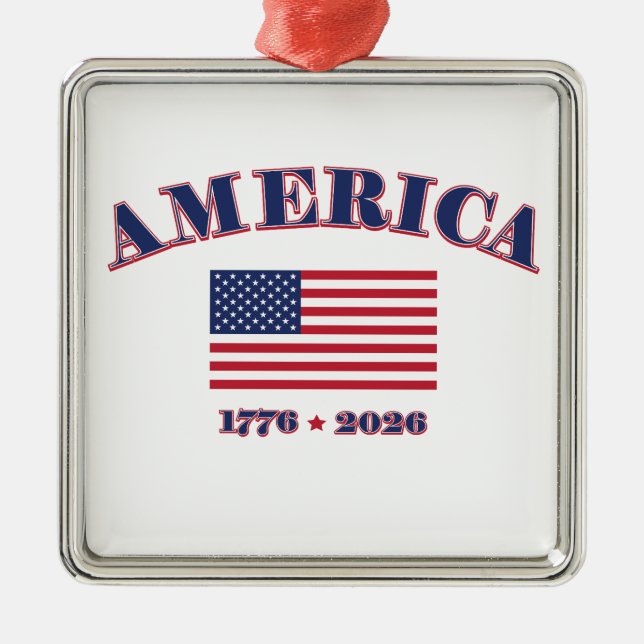 America 250 metal tree decoration (Front)