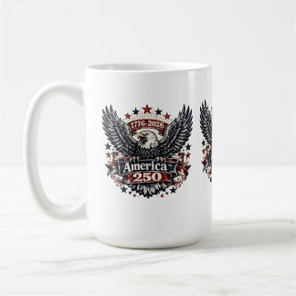 America 250 Patriotic Bald Eagle 1776-2026 Mug