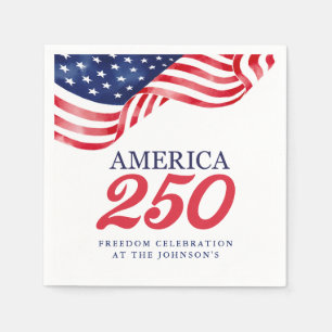 America 250 Patriotic Cocktail Napkins July 4th