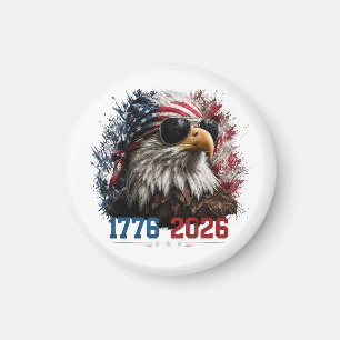 America 250 Patriotic Eagle Flag 1776–2026 Magnet