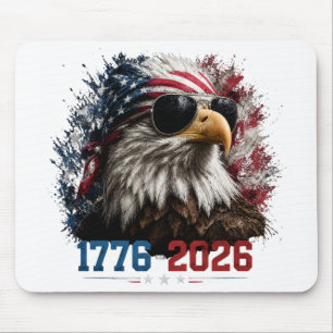 America 250 Patriotic Eagle Flag 1776–2026 Mouse Pad