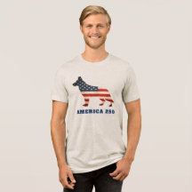 America 250 Patriotic German Shepherd Dog