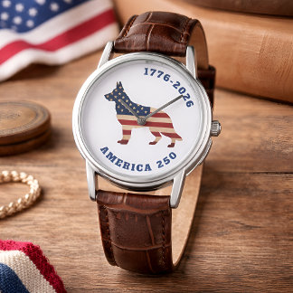 America 250 Patriotic German Shepherd Dog Watch