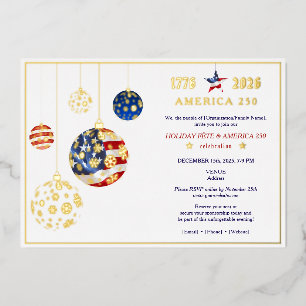 America 250 Patriotic Holiday Anniversary Blue