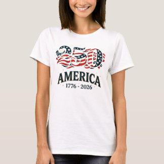 America 250 Patriotic Stars and Stripes  T-Shirt