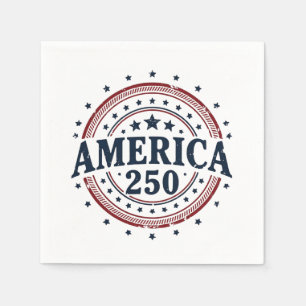 America 250 Patriotic Vintage Badge Napkin