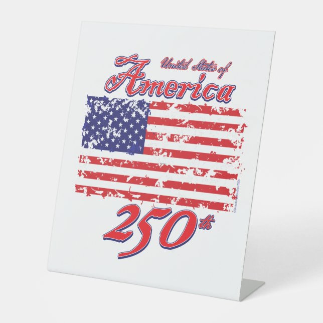 America 250 pedestal sign (Front)