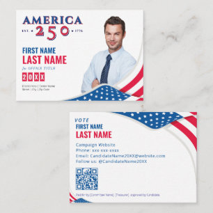 America 250 Political Election Campaign Candidate Business Card