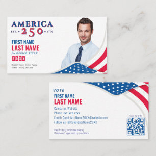 America 250 Political Election Campaign Candidate Business Card