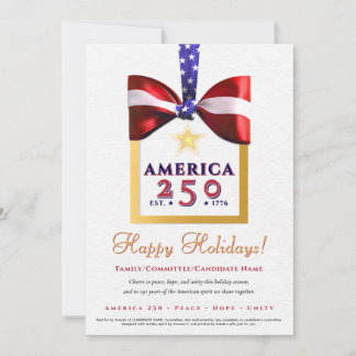 America 250 Red Election Campaign 2026 Calendar Holiday Card