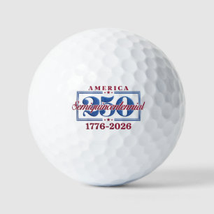 America 250 Semiquincentennial 1776-2026 Patriotic Golf Balls