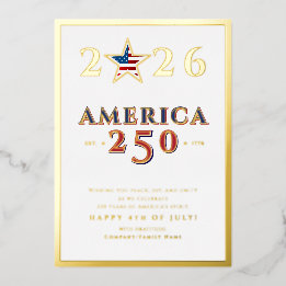 America 250 Semiquincentennial 2026 July 4th Star