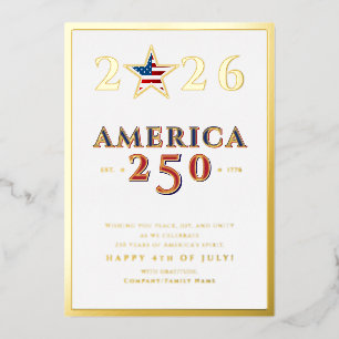 America 250 Semiquincentennial 2026 July 4th Star