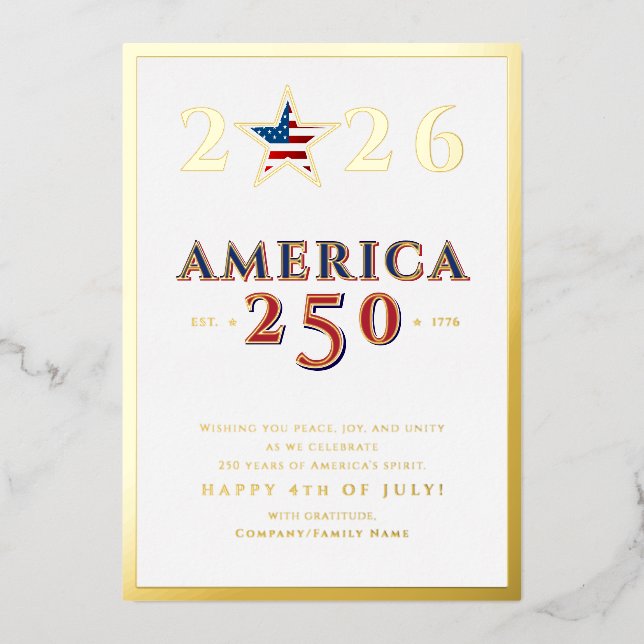 America 250 Semiquincentennial 2026 July 4th Star (Front)