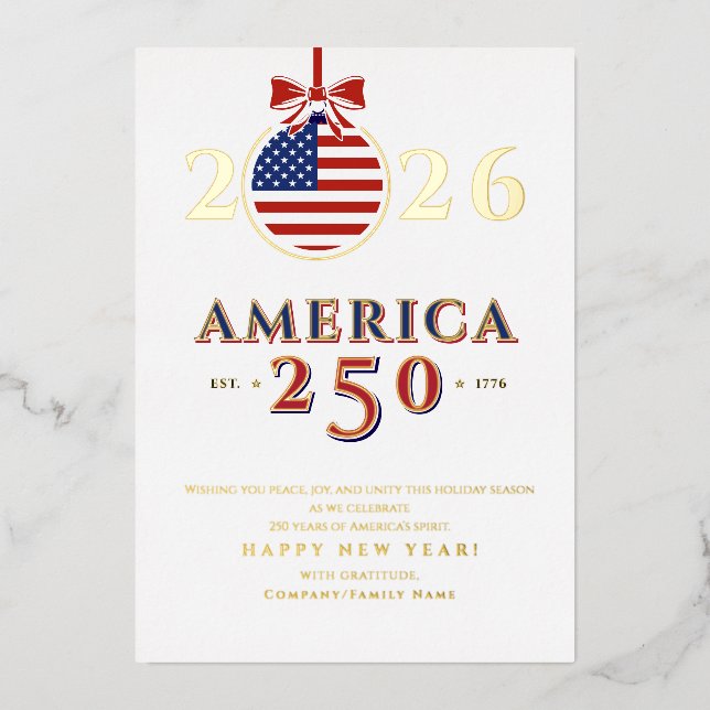 America 250 Semiquincentennial 2026 New Year's (Front)