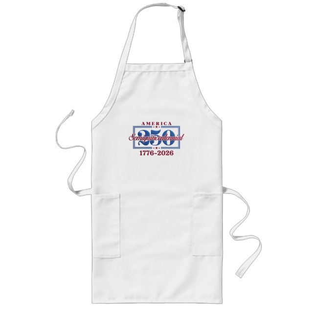 America 250 Semiquincentennial Graphic – 1776-2026 Long Apron (Front)