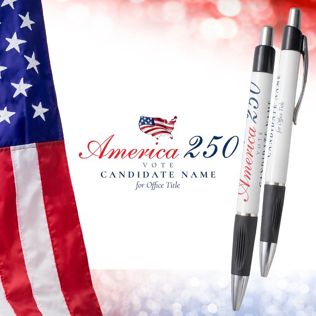 America 250 Semiquincentennial Keepsake Patriotic (America 250 Semiquincentennial Patriotic Custom Keepsake for Campaign Donors Volunteers Staff Pen)