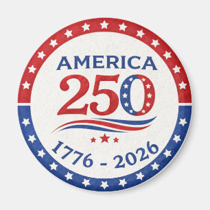 America 250 Semiquincentennial Patriotic Logo 1776 Magnet