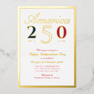 America 250 Semiquincentennial Patriotic Red