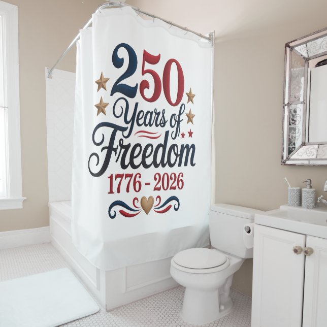 America 250 Shower Curtain (In Situ)