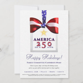 America 250 Silver Election Campaign 2026 Calendar Holiday Card