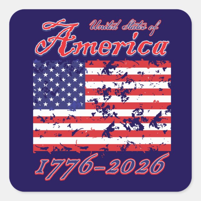 America 250 square sticker (Front)