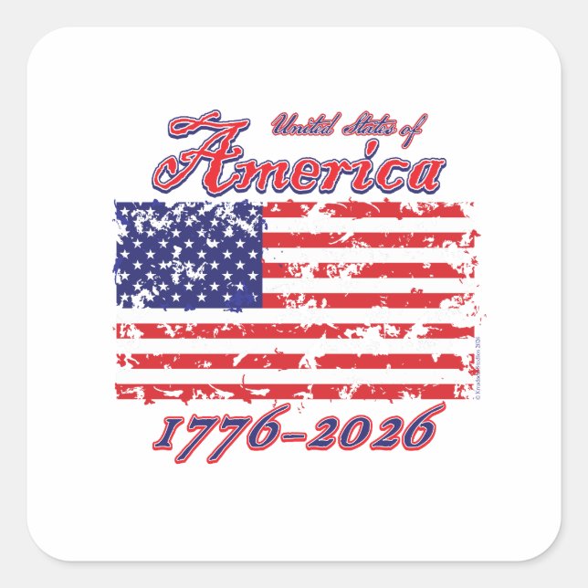 America 250 square sticker (Front)