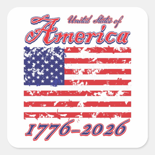 America 250 square sticker (Front)