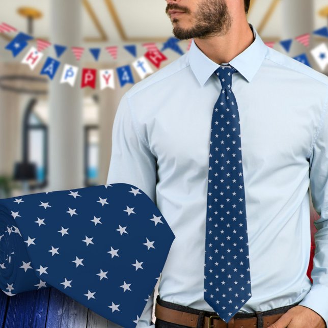 America 250 Star Spangled Navy Blue Celebration Tie (Creator Uploaded)