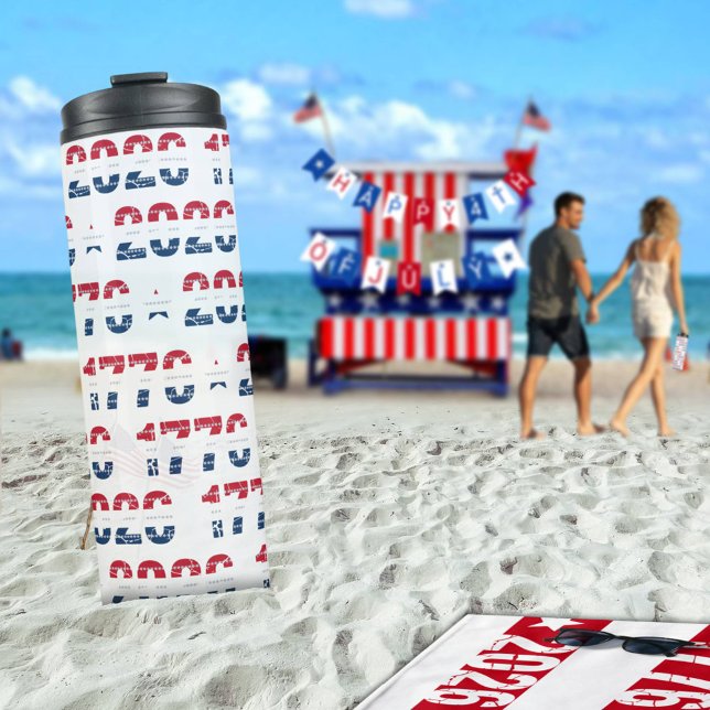 America 250 Stars & Stripes 1776 2026 Lettering Thermal Tumbler (Creator Uploaded)