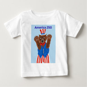 America 250 Uncle Sam Bear  Baby T-Shirt