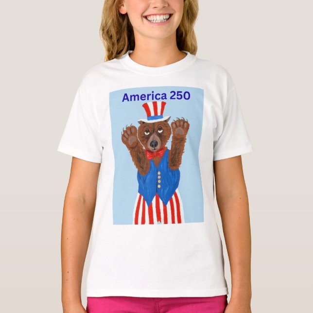  America 250 Uncle Sam Bear  T-Shirt (Front)