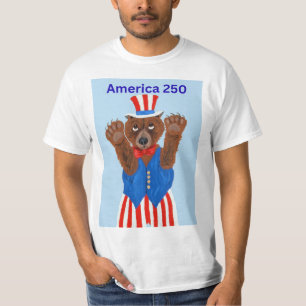  America 250 Uncle Sam Bear  T-Shirt