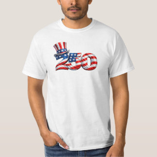 America 250 Uncle Sam Hat Patriotic T-Shirt