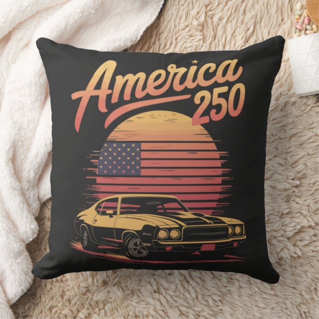 America 250 US Retro Sunset Cushion (Blanket)