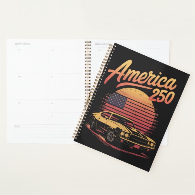 America 250 US Retro Sunset Planner (Display)