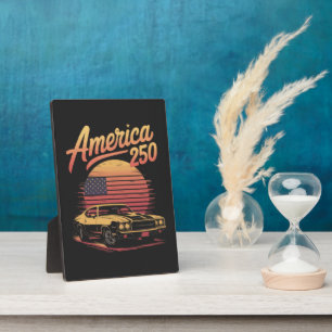 America 250 US Retro Sunset Plaque