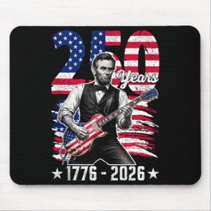 America 250 usa years 1776 2026 retro lincoln mouse pad