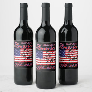 America 250 wine label