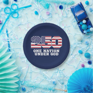  America 250 Years 250th Anniversary Independence Paper Plate