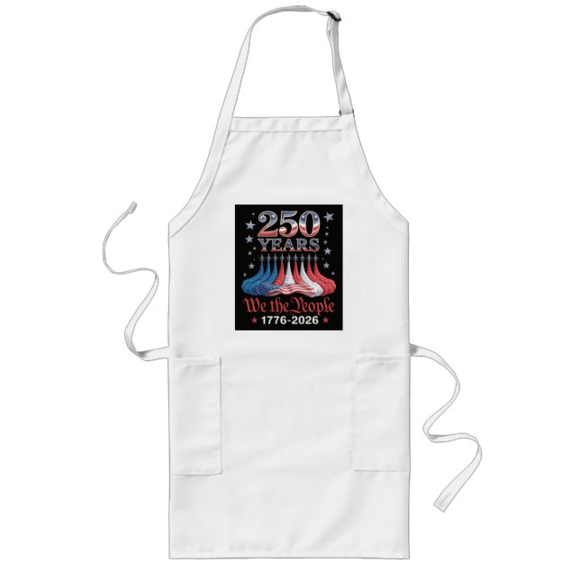 America 250 Years 4th of July Long Apron (Front)