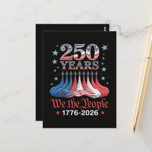 America 250 Years 4th of July Postcard