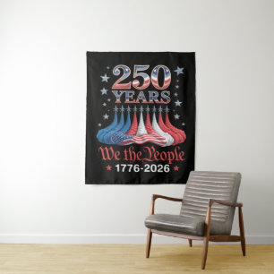 America 250 Years 4th of July Tapestry
