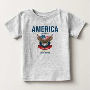 America 250 Years Eagle Patriotic Red White Blue Baby T-Shirt