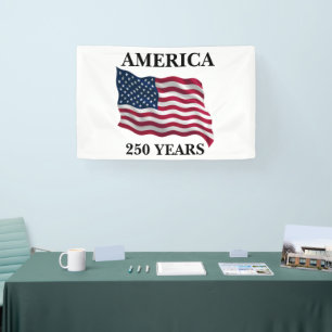 America 250 Years Flag Banner