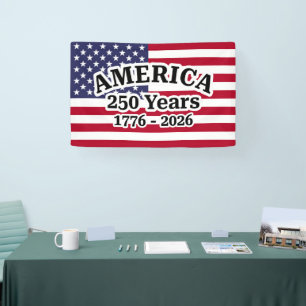 America 250 Years Flag Banner