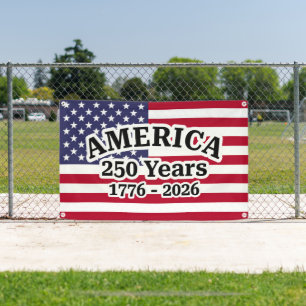 America 250 Years Flag Banner