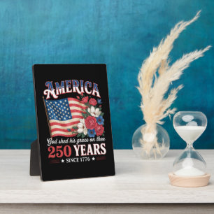 America 250 Years Flag Floral Plaque